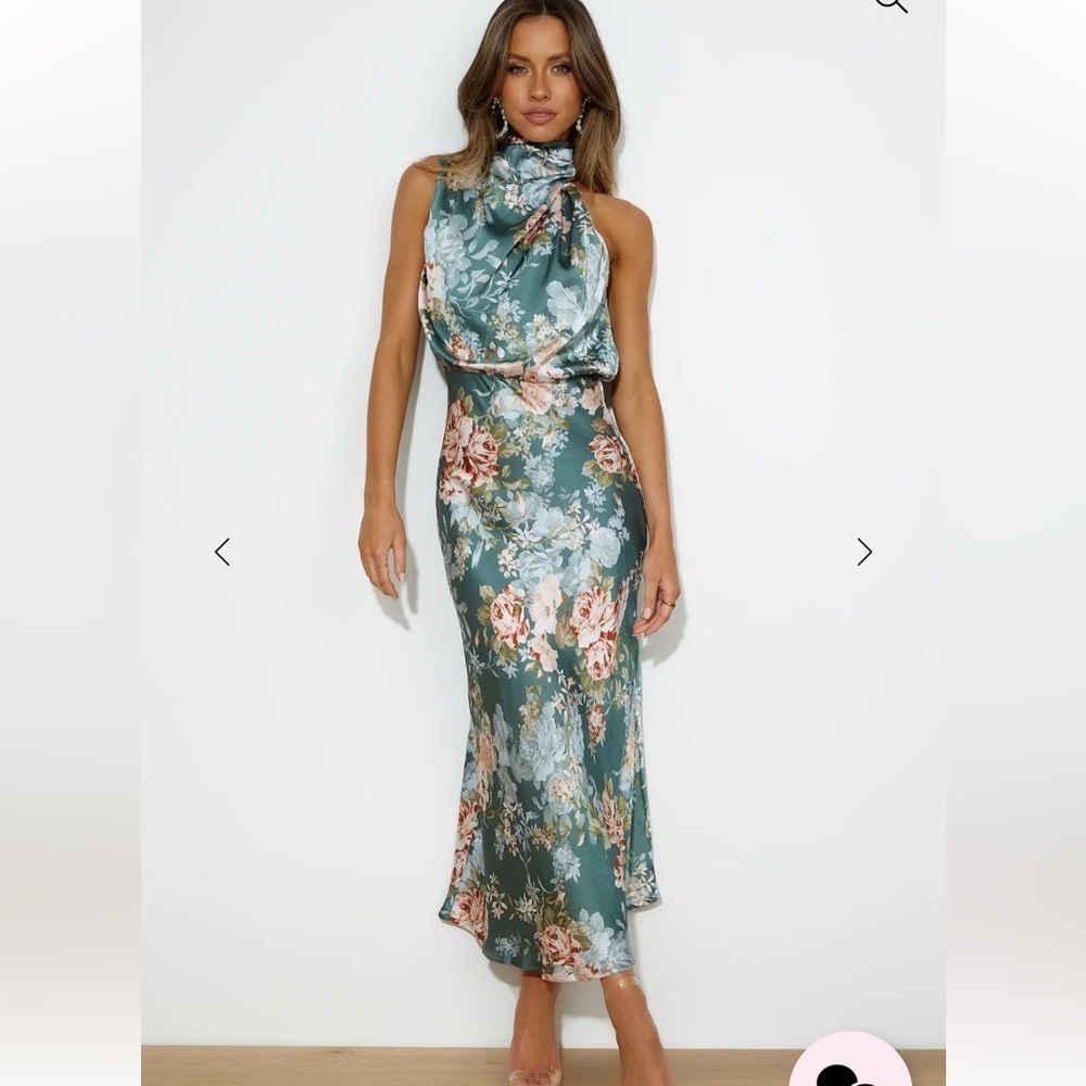 HELLO MOLLY FAKING IT MAXI DRESS GREEN size s(4) C-25